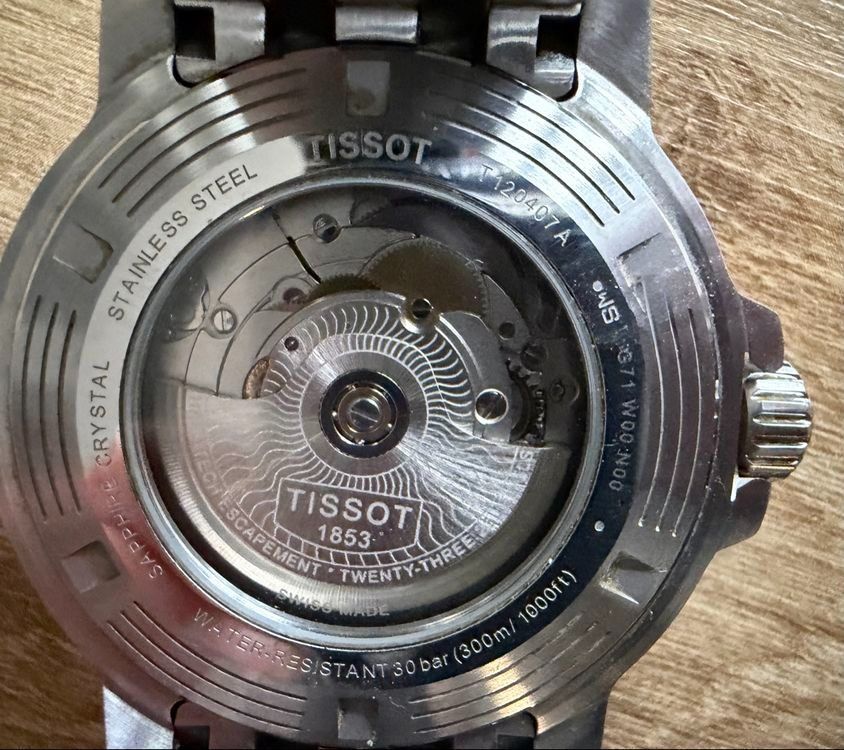Tissot Orologi: Tissot Seastar 1000 Automatic, grün – Usato da Appenzell venduto da fischpas 4