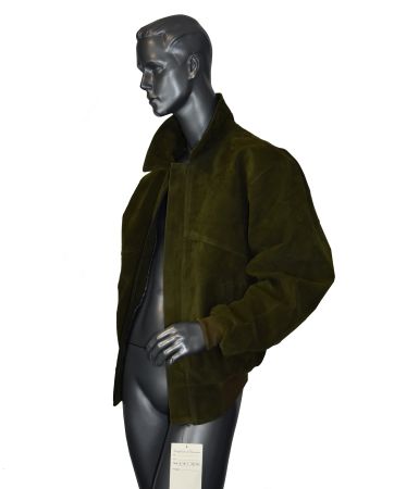 Herren Jacke/Made in Italy /Wildleder-Imitat/olive/Gr.XL/NEU