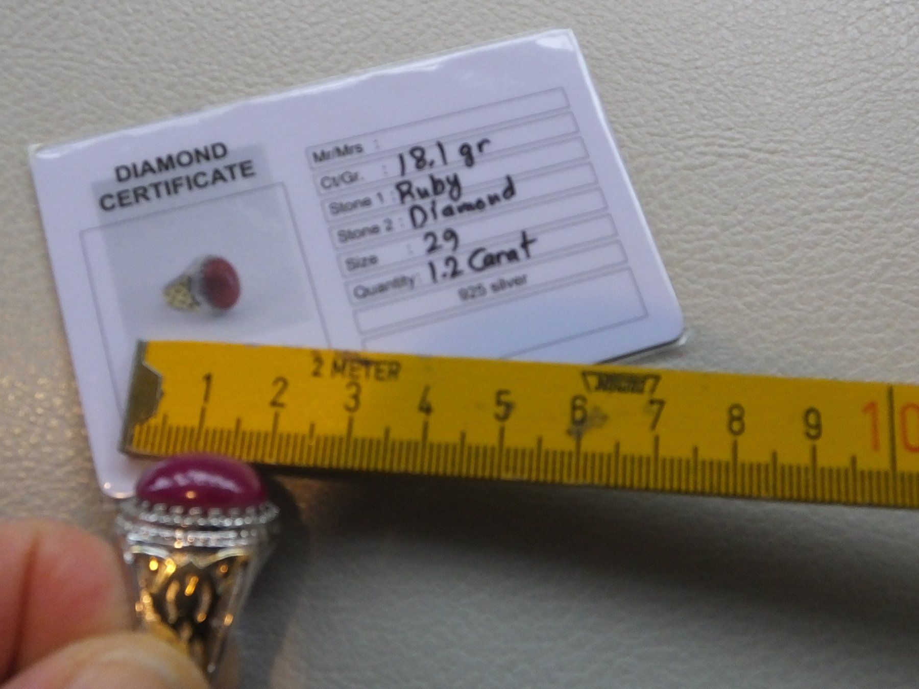 Anelli: Herrenring mit Echtem RUBIN Stein – Usato da Unterentfelden venduto da l654321a 6