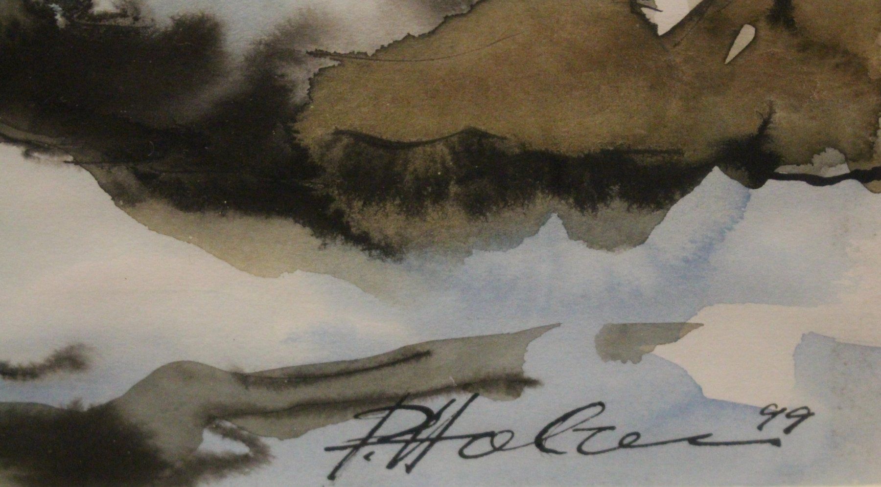 Gemälde: Original Aquarell Schweizer Kunstmalers Holzer – Gebraucht aus Bruettisellen von Collector_Store 4