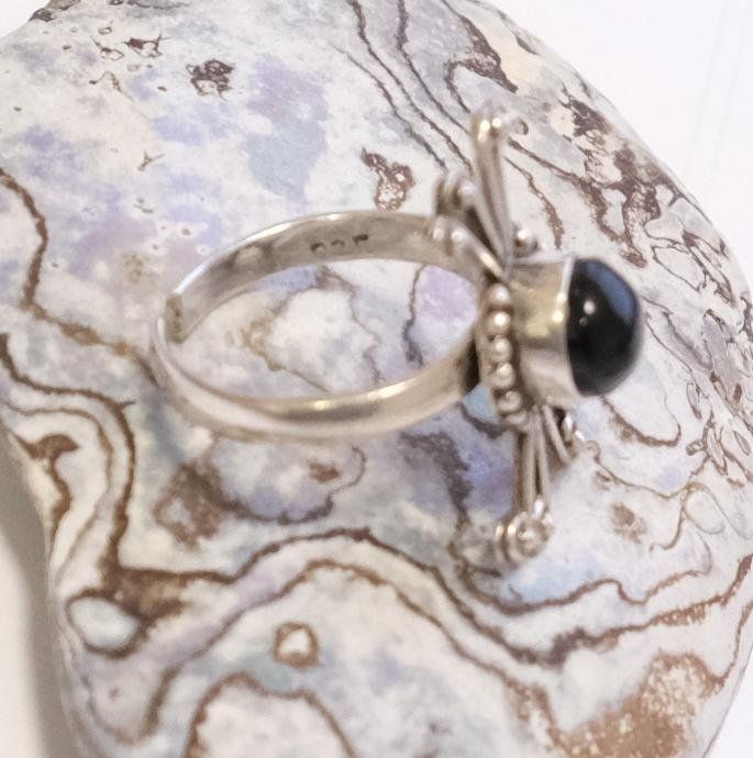 Anelli: Silberring Onyx (Grösse verstellbar) – Usato da Zürich venduto da Melody2000 7