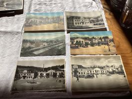 VEVEY la gare 6 cartes en lot dés 1910