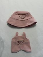 Labubu Kleid Latzhose und Hut rosa Cordsamt Grösse 68