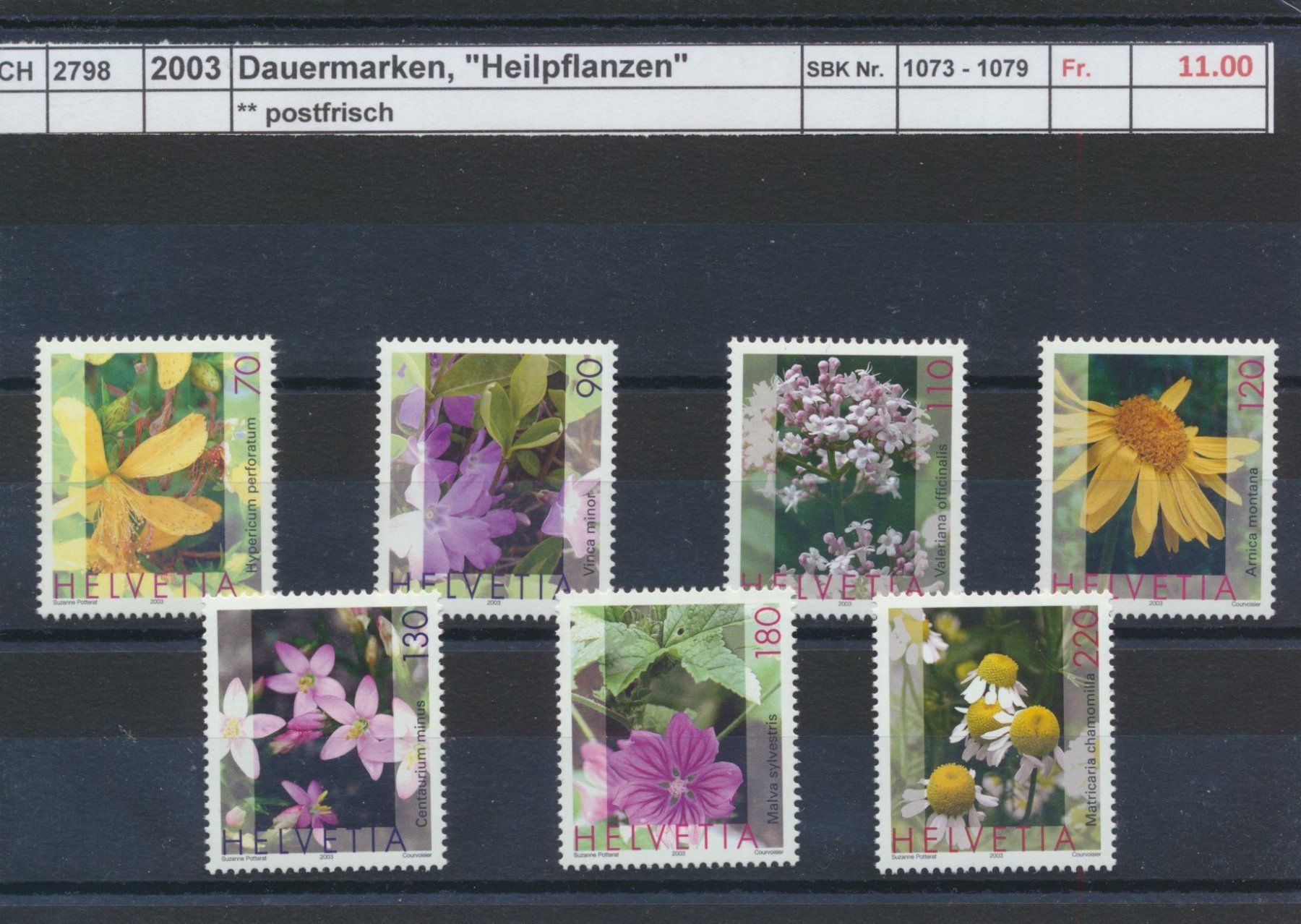Alle Briefmarken: 2003 Dauermarken, "Heilpflanzen", ** postfrisch – Neu (gemäss Beschreibung) aus Winterthur von Zupogeru