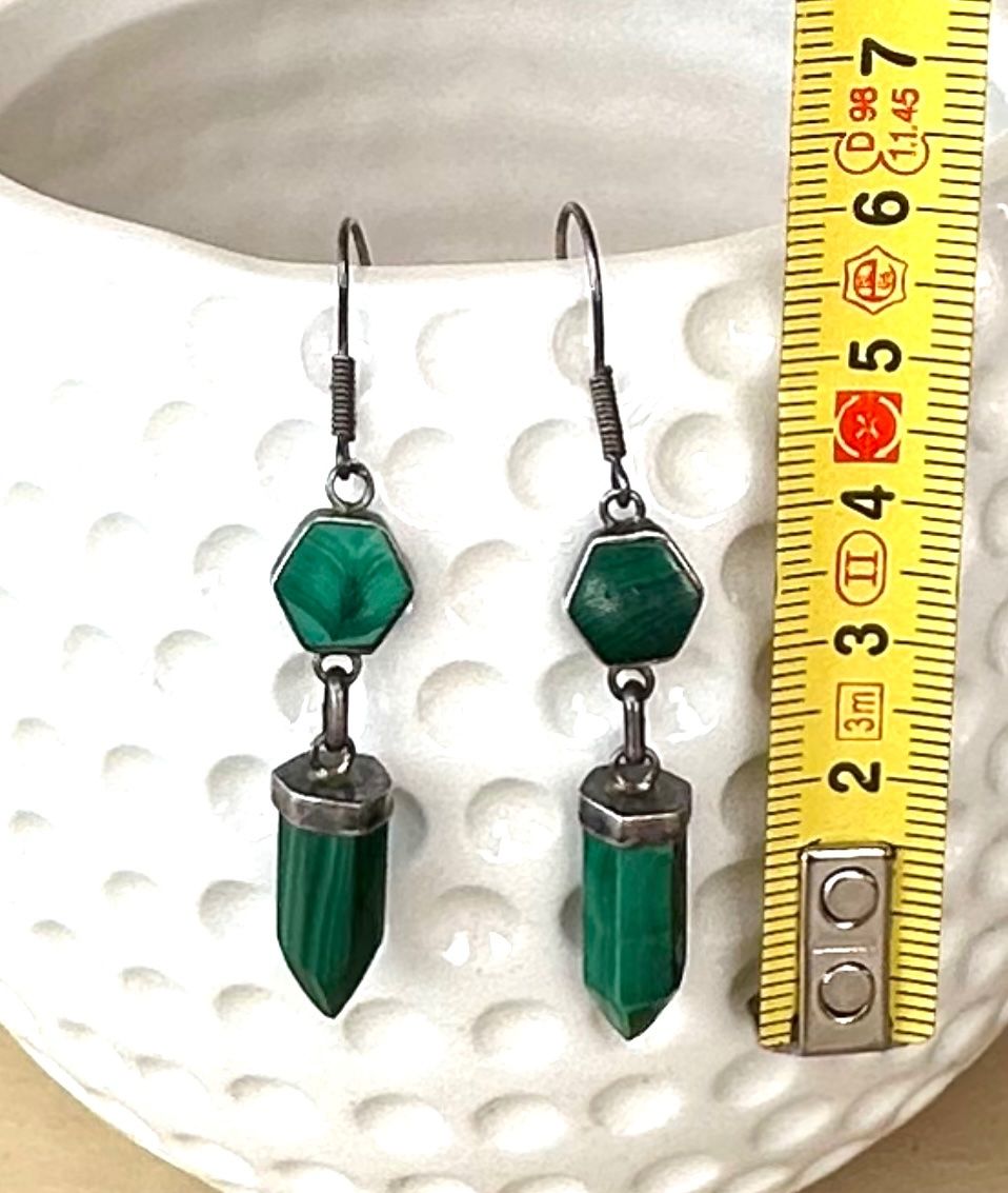 Orecchini pendenti & Orecchini a lobo: Malachite Boho Ohrringe – Usato da Affoltern am Albis venduto da Sveta75 1