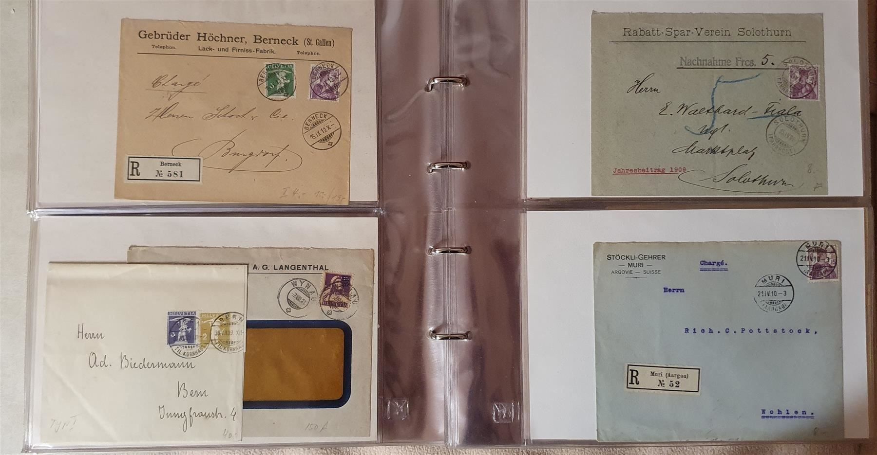 Alle Briefmarken: 2 Alben mit alten Briefen Schweiz – Gebraucht aus Kreuzlingen von Rschweiz1 7