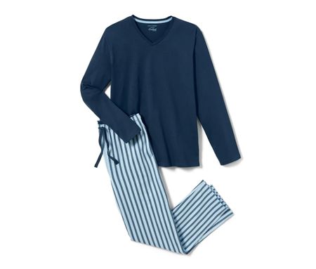 ⭐TCHIBO⭐ Herren Pyjama 100% Baumwolle Schlafanzug L 52/54