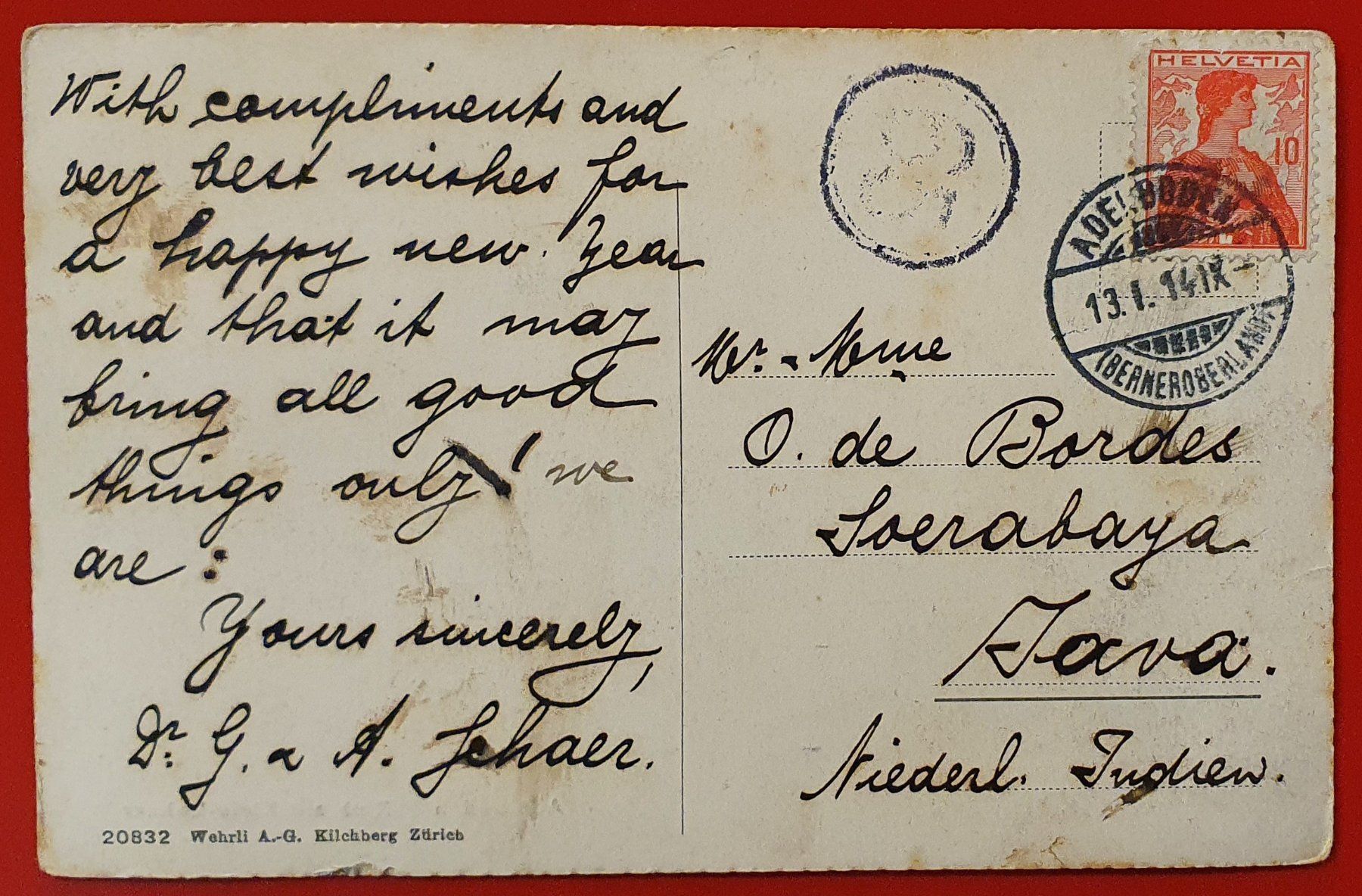 Cartoline postali: Adelboden 1914 - nach Java gelaufen – Usato da Kreuzlingen venduto da Rschweiz1 1