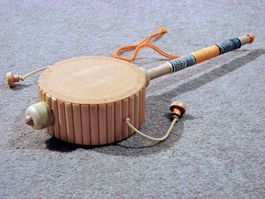 Hand Dreh Trommel Spin Drum Rhythmus Instrument Handarbeit A