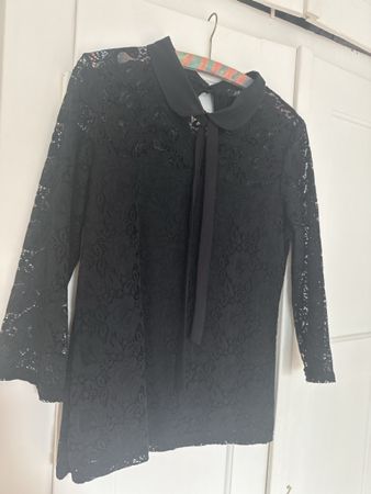 Avant Première, schwarze Spitzenbluse, Gr. S, Top Zustand!