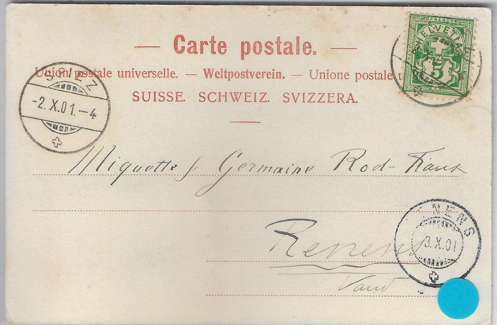 Cartes postales: Spiez mit Schloss 1901 – D'occasion à Ettingen par Kartenplanet 1