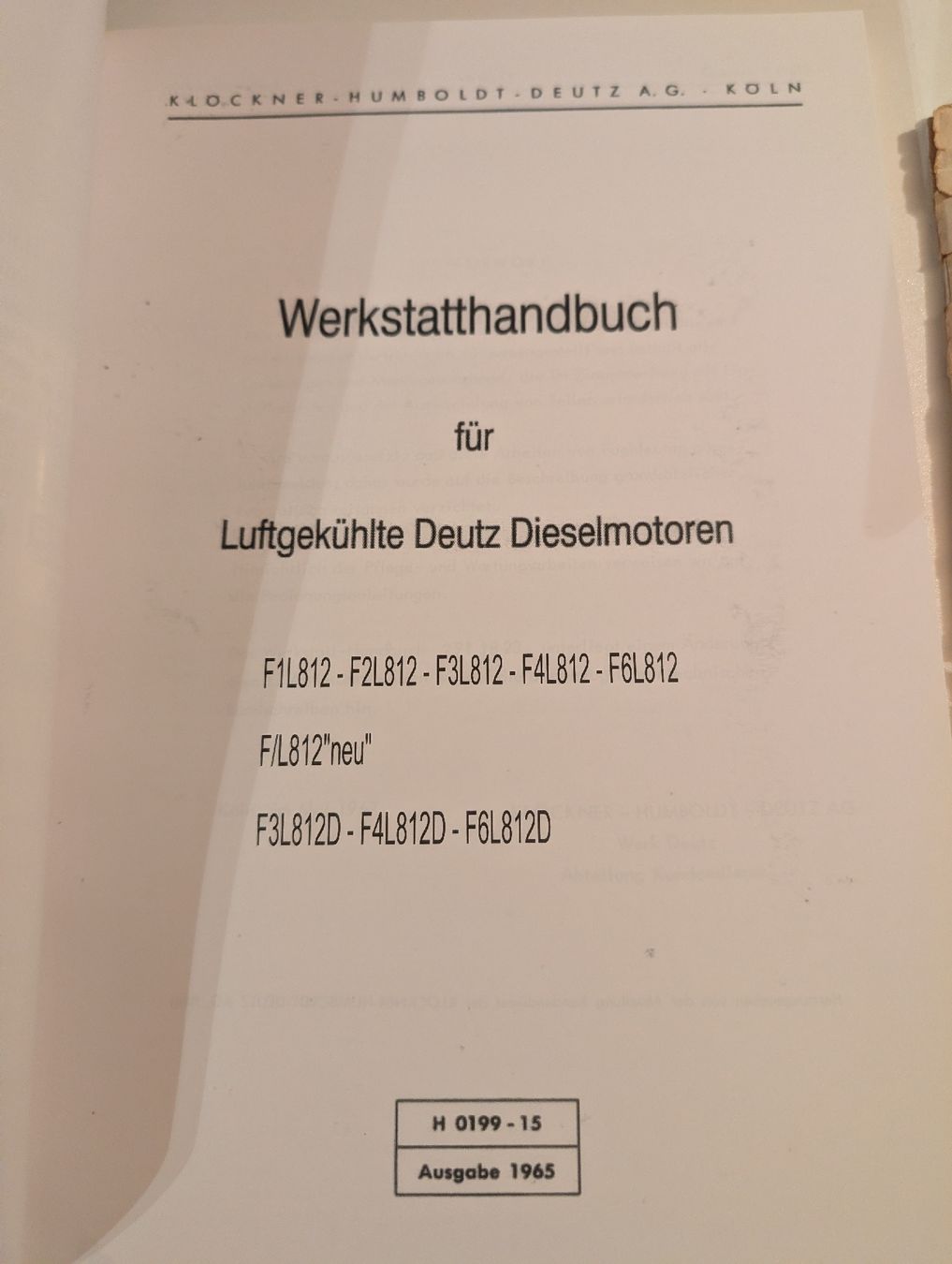 Deutz Trattori: Deutz D3005 & weitere Werkstatthandbuch & Ersatzteillieste – Usato da Sulzbach venduto da MercedesV8 1