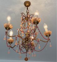 Alter Kronleuchter Muranoglas Top Zustand H.60-75cm B.50cm