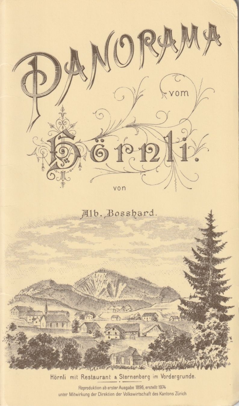 Landkarten & Atlanten: Panorama Hörnli 1896/1974 – Gebraucht aus Freienbach von Bhaltis