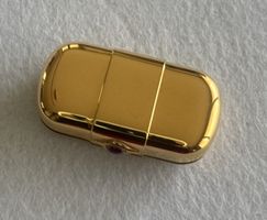 Pilulier YSL - Yves Saint-Laurent - Cabochon / Plaqué or