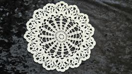 Spitzendeckchen Spitzendeckeli D20 cm Deckeli Ecruweiss