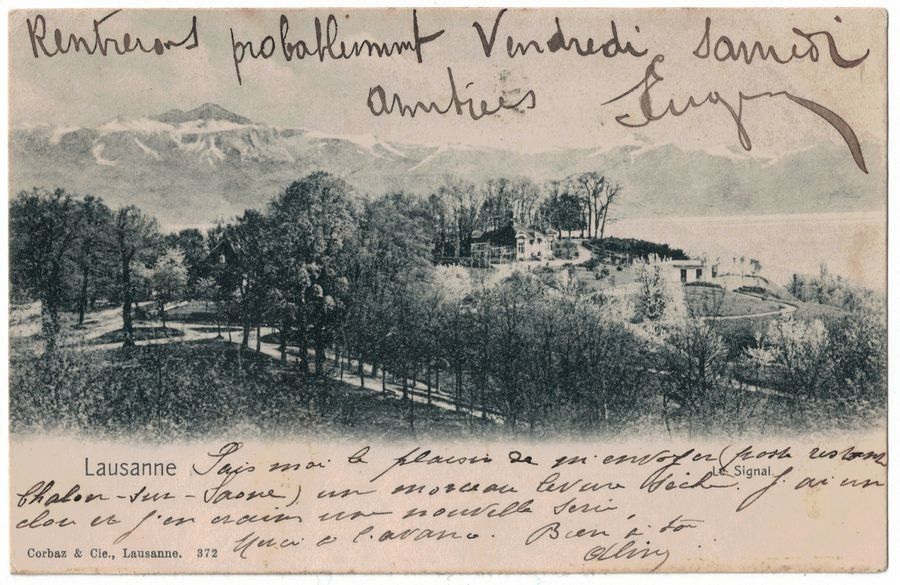Cartoline postali: Lausanne, circulée 1903 – Usato da Frauenfeld venduto da POML