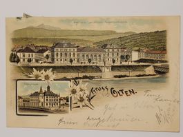 Ansichtskarte Gruss aus Olten mit Briefmarke gelaufen Box1