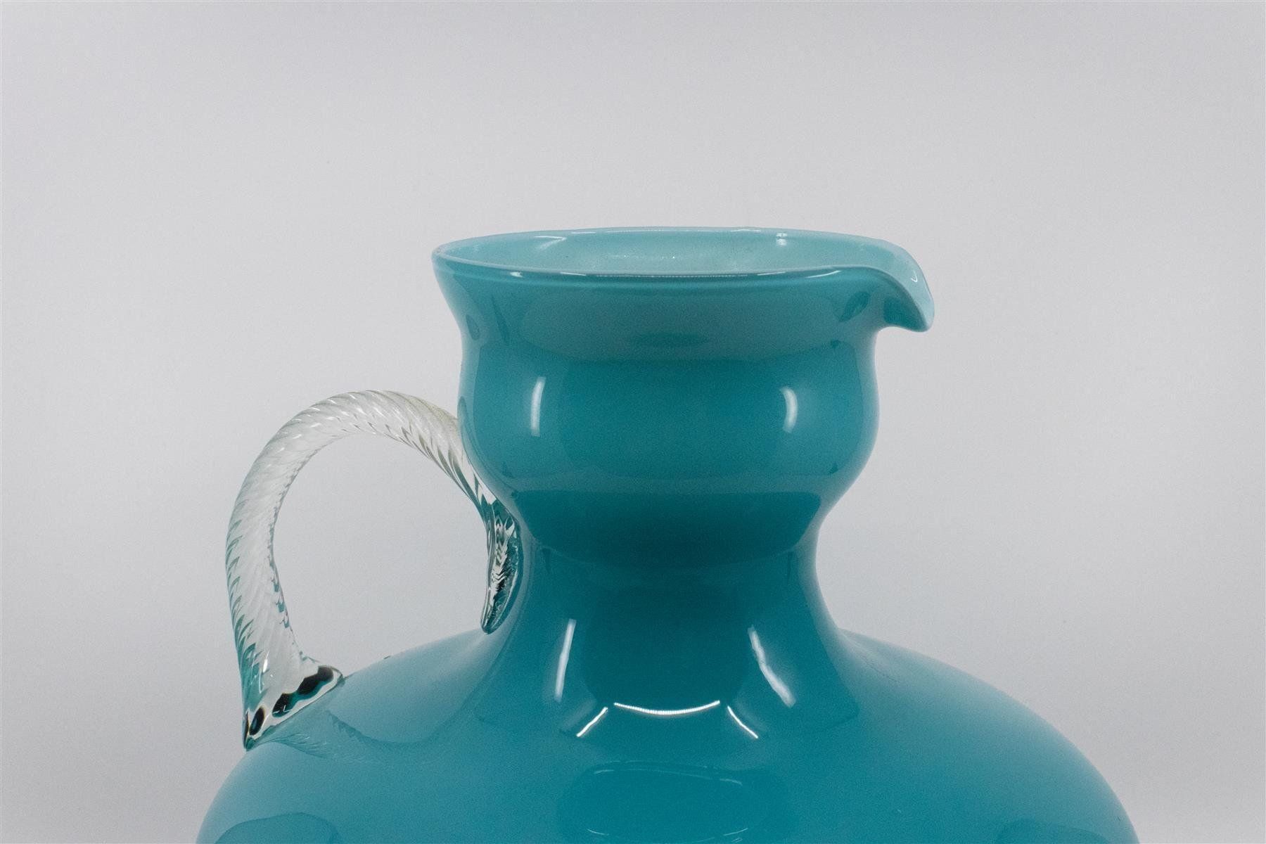 Caraffe: Blauer bauchiger Glaskrug – Usato da Zürich venduto da ZuercherBrockenhaus 5