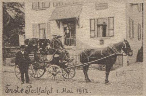 Cartoline postali: MONTLINGEN SG 1922 mit Postkutsche – Usato da Rothrist venduto da Clanx 1