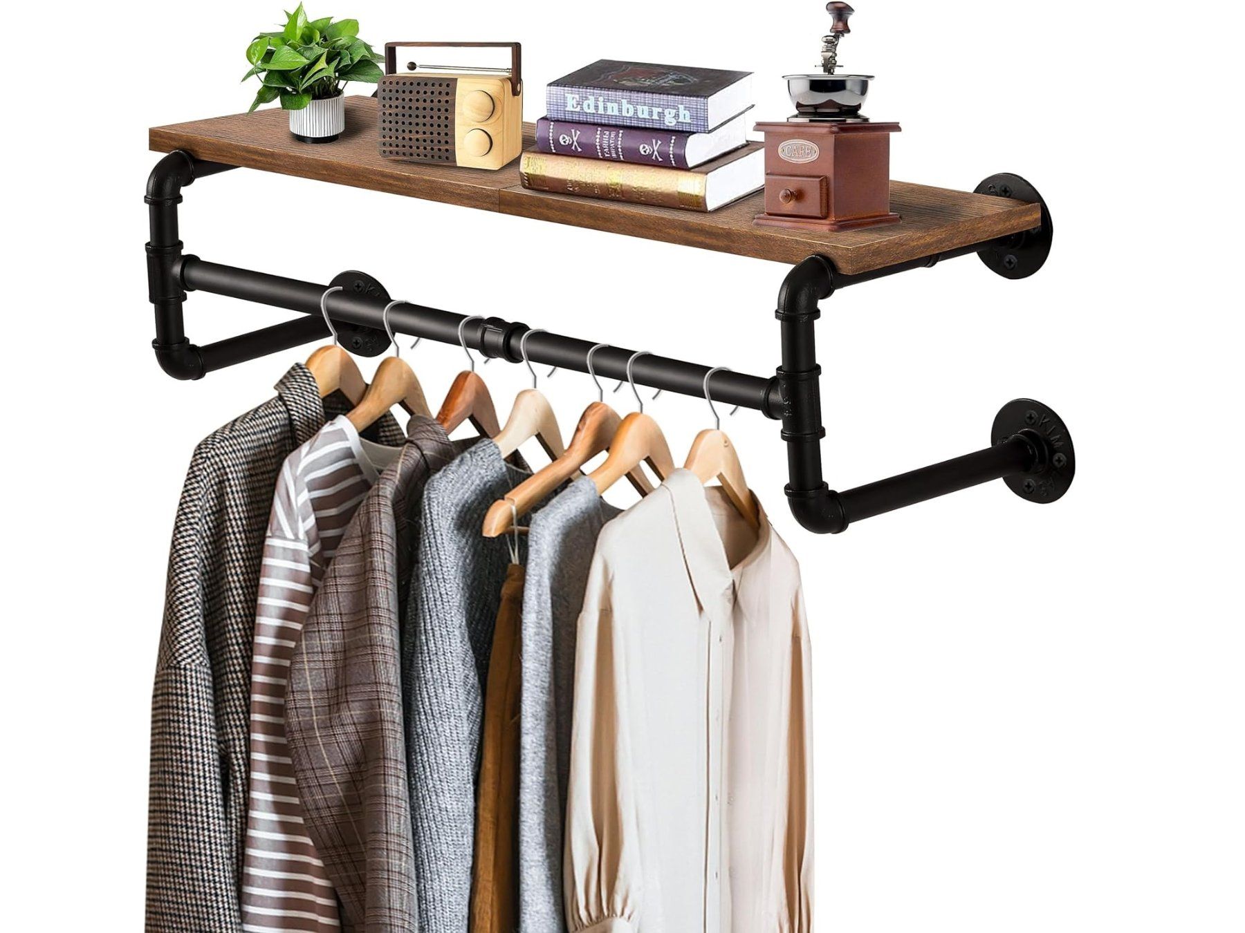 Guardaroba: Industrielle Wandgarderobe mit Ablage, Wandregal – Nuovo e nell'imballaggio originale da Affoltern am Albis venduto da scrapbooking