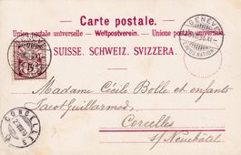 1896: Litho-AK Genf Landesausstellung mit Zifferm. Nr. 60B