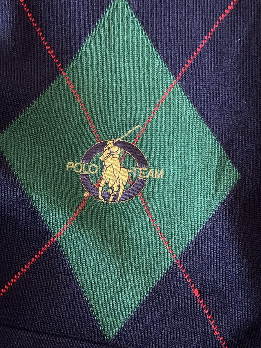 Pulls & Sweat-shirts: Bode Rollkragenpullover Polo Team blau gemustert Grösse L – D'occasion à Elsau par ivyfashion 1
