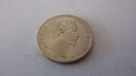 Silbermünze aus Bayern : zwei Mark König Ludwig  II. 1876