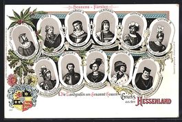 Litho Die Landgrafen von Gesamt-Hessen, 