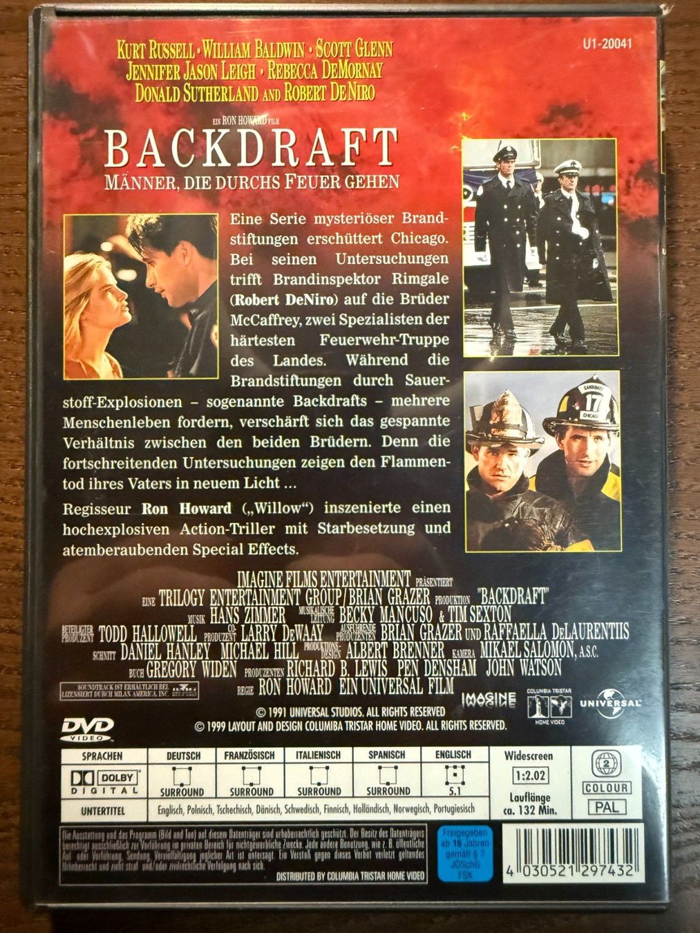 Tutti i DVDs: Backdraft - Männer, die durchs Feuer gehen – Usato da Zürich venduto da FilmFreunde 1