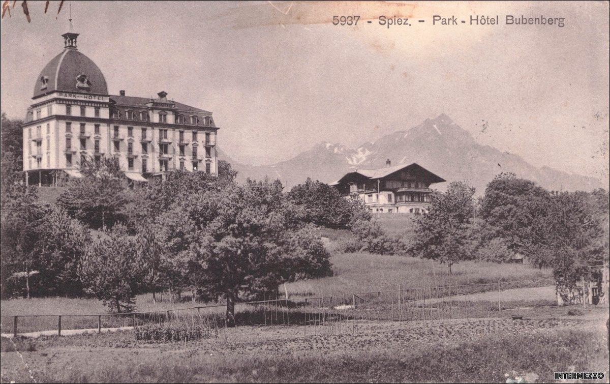 Cartoline postali: Spiez // 1912 Park-Hotel Bubenberg // Hotel – Usato da Basel venduto da intermezzo12