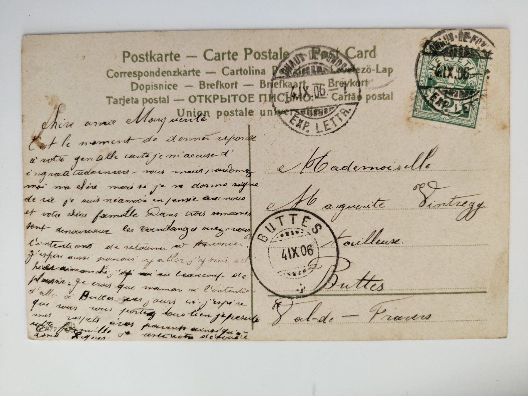 Cartoline postali: Buttes  dat.  1906 See mit Baum, Stimmungspostkarte? – Usato da Ohmstal venduto da Lebensfreude05 1
