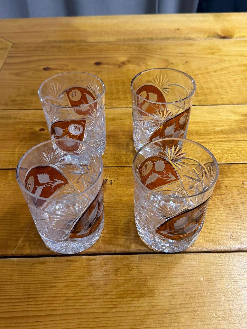 Caraffe: Vintage-Kristall Karaffe mit 4 Whiskygläser – Usato da Stetten AG venduto da Galata1 5