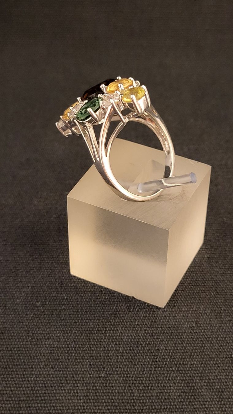 Ringe: Silberring mit geschliffenen farbigen Steinen – Gebraucht aus Basel von spinne02 5