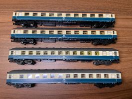 Liliput 4x Personenwagen der DV in ozean/ beige in DC