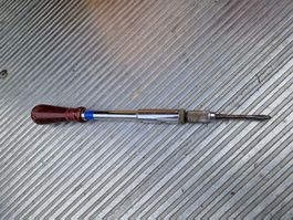 Alten Stoss Schraubenzieher ca. 40-50cm Ratsche ca. 10cm 15