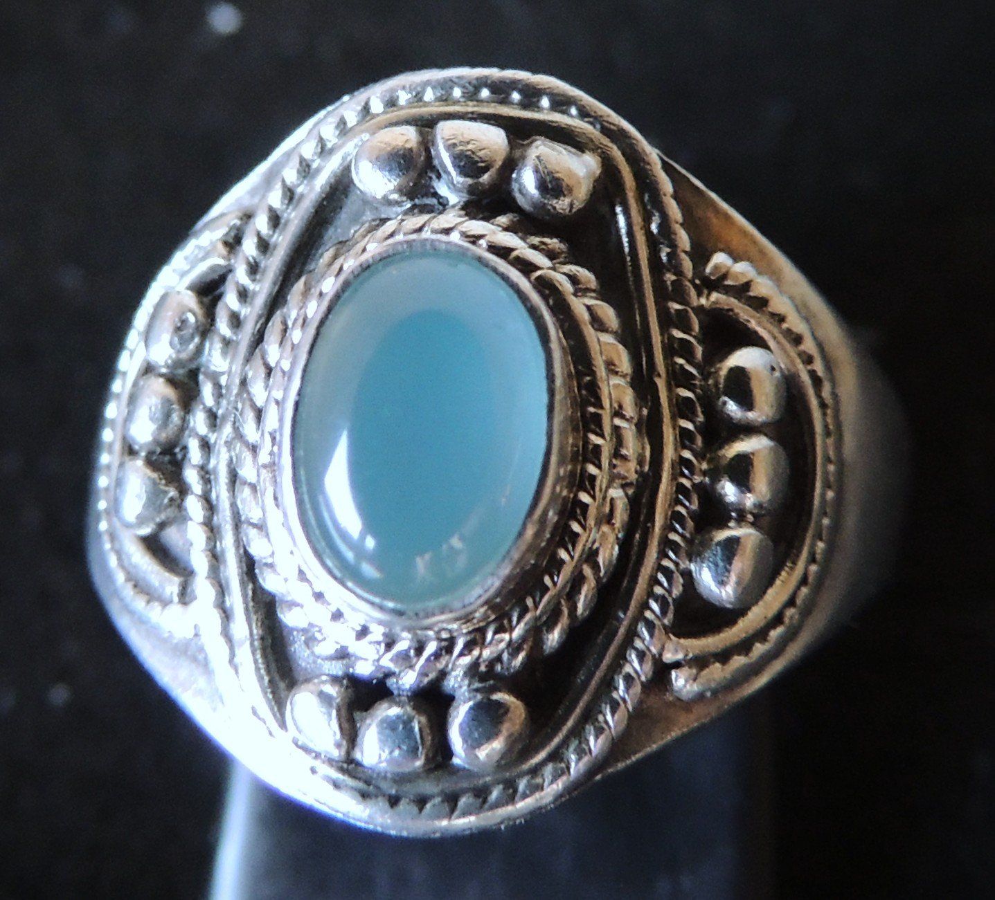 Anelli: Chalcedon Silber 925 Fingerring Gr. 56 – Usato da Waldenburg venduto da schaller707