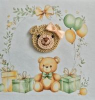 1 Stück Teddybär Bär gehäkelt crochet orsetto uncinetto 714