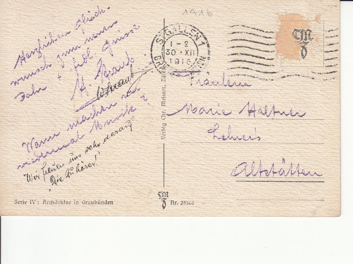 Cartoline postali: Süs 1916 – Usato da Bürglen TG venduto da StampGraf 1