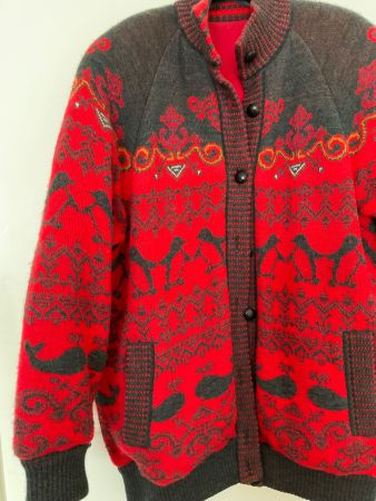 BOGNER Daunen Jacke Gr 38/L Wendejacke Wolle Alpaca Mohair
