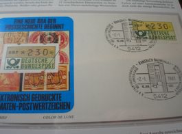 Bundespost, Briefsatz FDC erste farbige Automatenmarken 1981