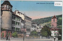 Neuveville - Rue de la Gare - Litho