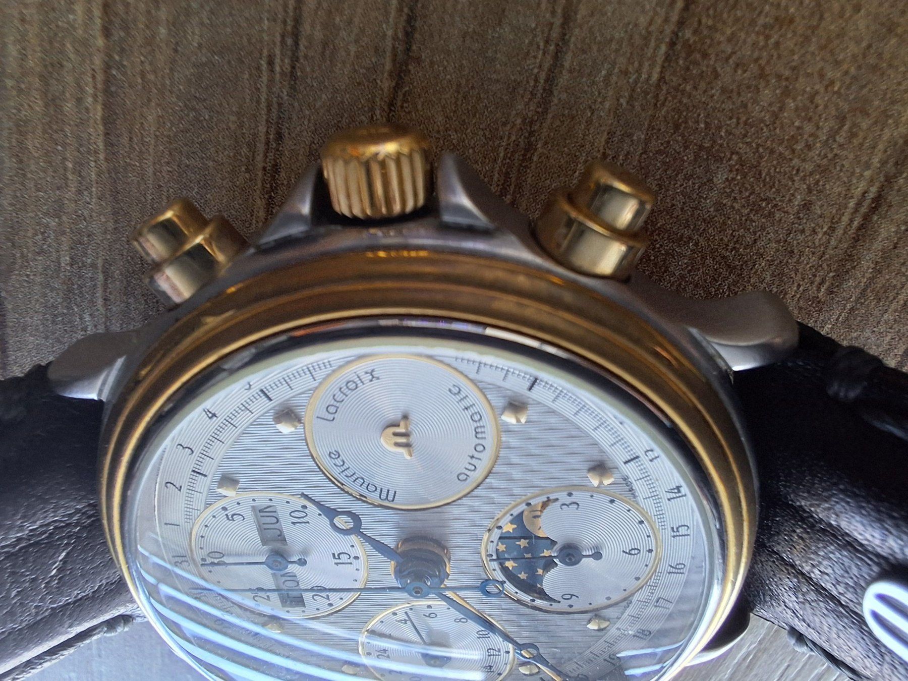 Maurice Lacroix Orologi: Maurice Lacroix Masterpiece Chronograph mit Mondphase – Usato da Wichtrach venduto da Guru22 5