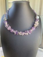 Choker Amethyst und Labradorit handgefertigt neu