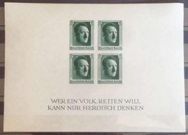 1937: 1. Nationale Briefmarkenausstellung, Block *