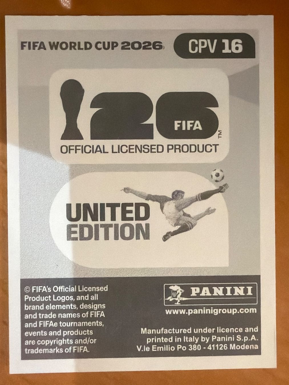 Panini Carte collezionabili: Panini CPV16 – Nuovo (secondo la descrizione) da Susten venduto da Rechnun 1