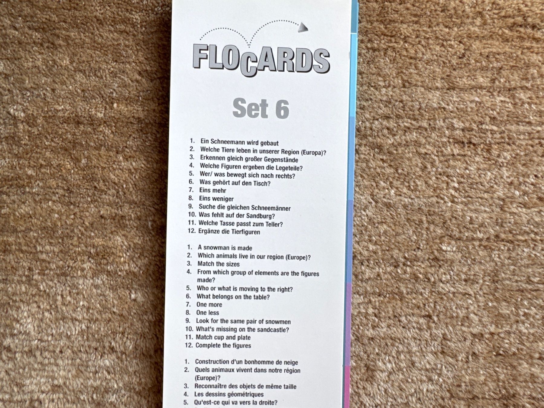 Giochi: Flocards  Set 6 -- ohne Schachtel – Usato da Aarau venduto da Kilauea 1