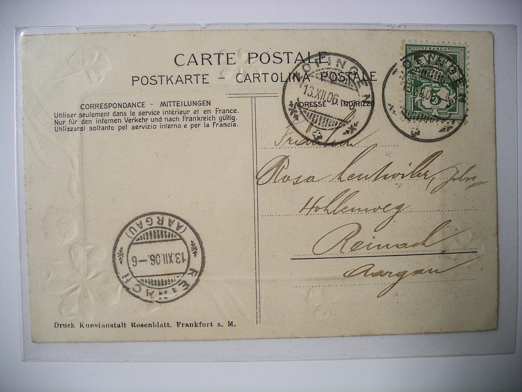 Cartoline postali: farbige LithoAK ZOFINGEN – Usato da Oberhofen am Thunersee venduto da luuping99 1