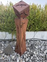 Dekorative Feuersäule / Gartenfackel aus Edelrost-Stahl 