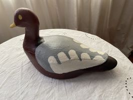 Vintage Enten-Deko aus Holz, handbemalt, Sammlerstück! (58)
